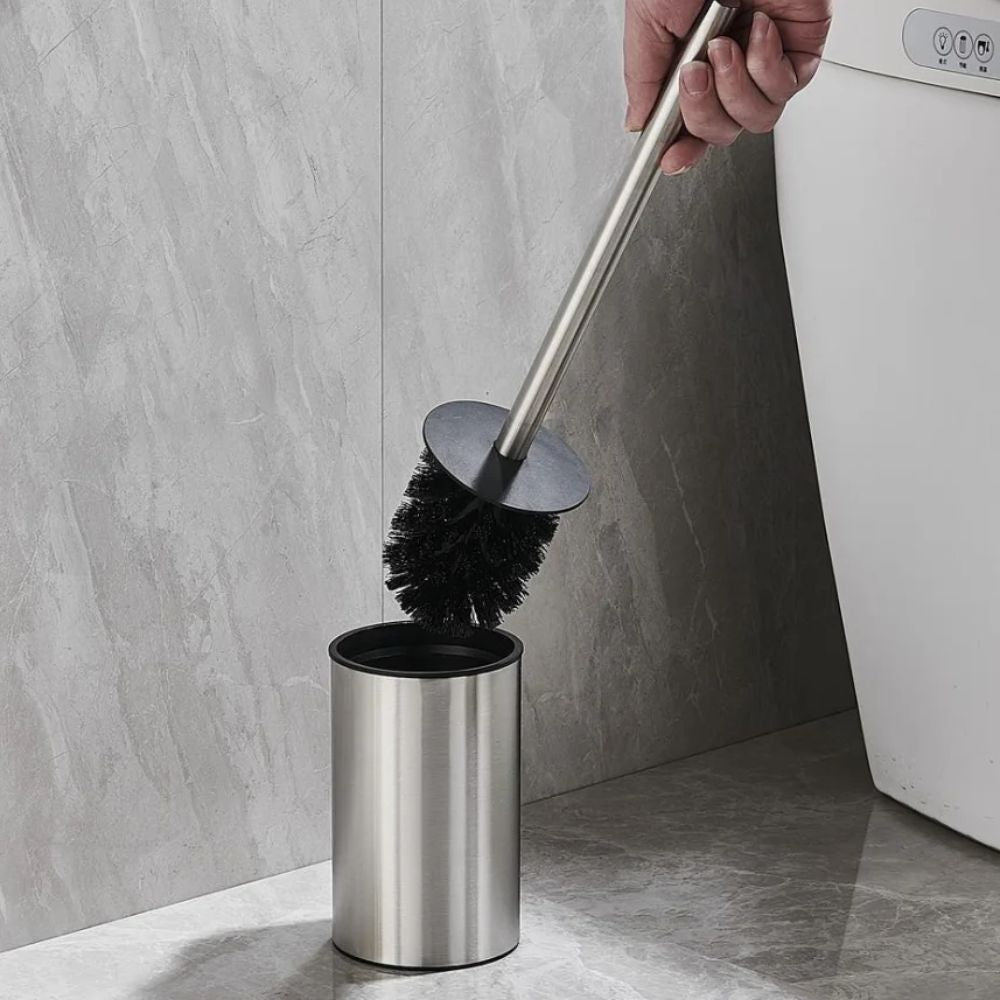 Luminara Stand Toilet Brush – Stainless Steel Design for Stylish Bathrooms