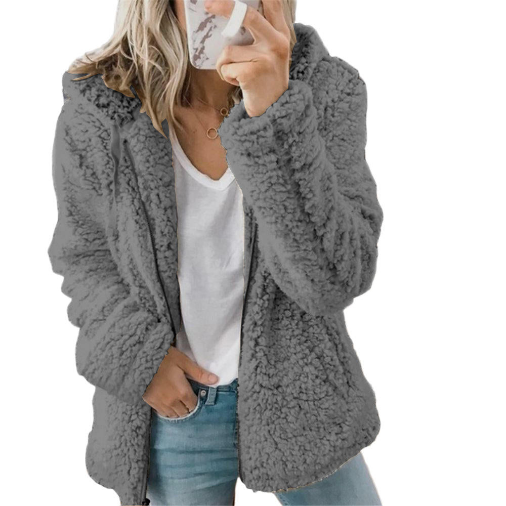Women's jacket with hood and lining for cool days