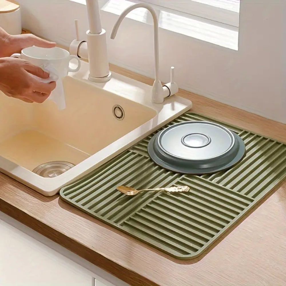 FlexiGrip Premium Silicone Drying Mat – Multifunctional & Space-Saving