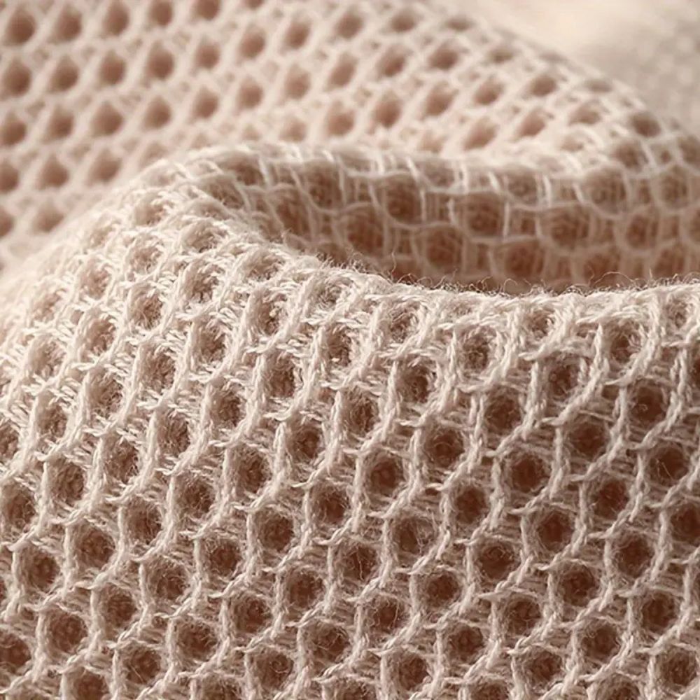 Cotton Waffle Pique Kitchen Towel Absorbent with Hanging Loop Quick-Drying Square