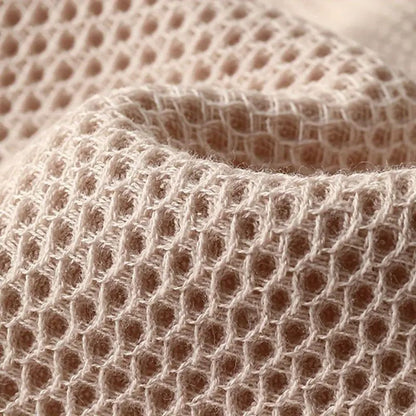 Cotton Waffle Pique Kitchen Towel Absorbent with Hanging Loop Quick-Drying Square