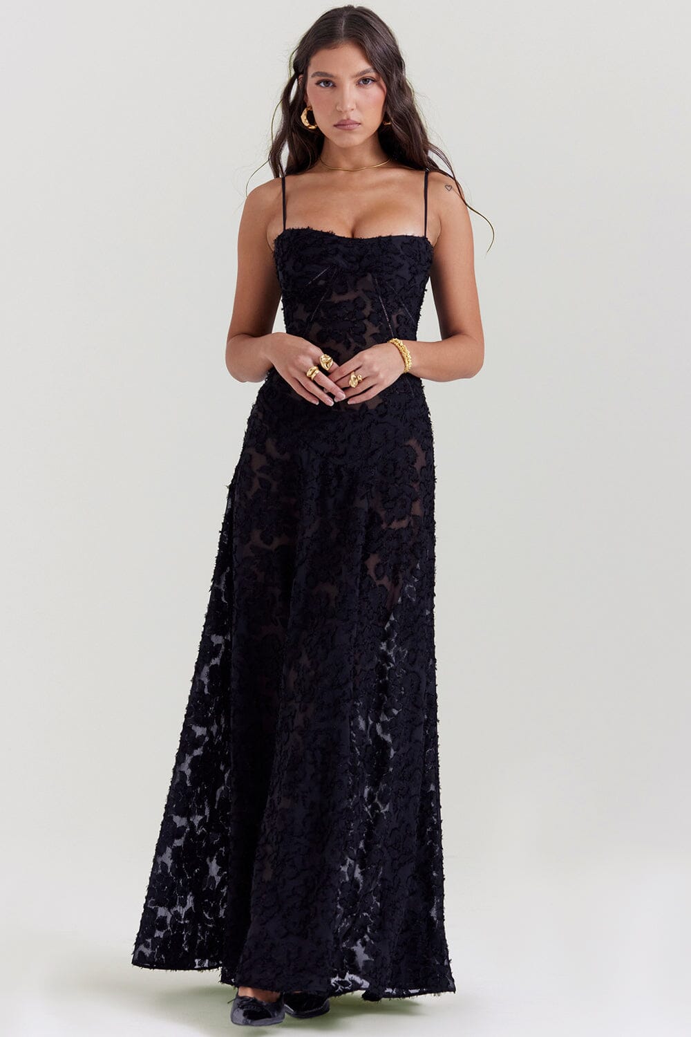 Kyndall women's maxi dress with open back