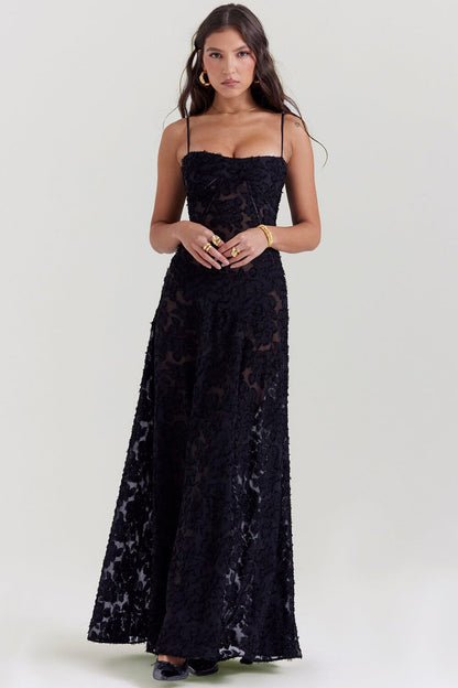 Kyndall women's maxi dress with open back