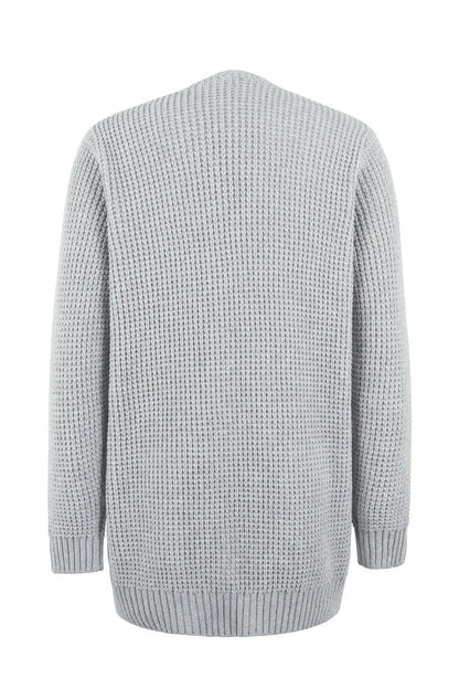 Women's cardigan with long sleeves and open front