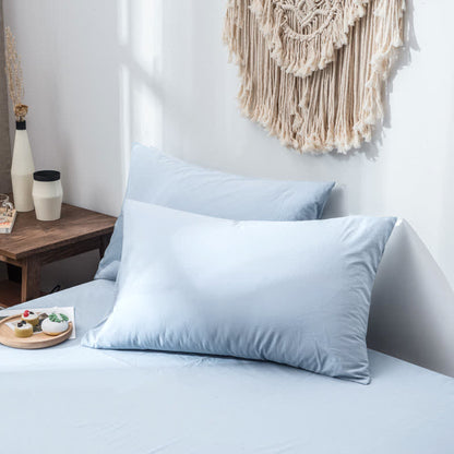 Pillowcases 2-piece set made of pre-washed cotton in mustard yellow 48 x 74 cm, breathable and soft