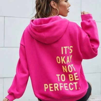 Women's hoodie with long sleeves and hood