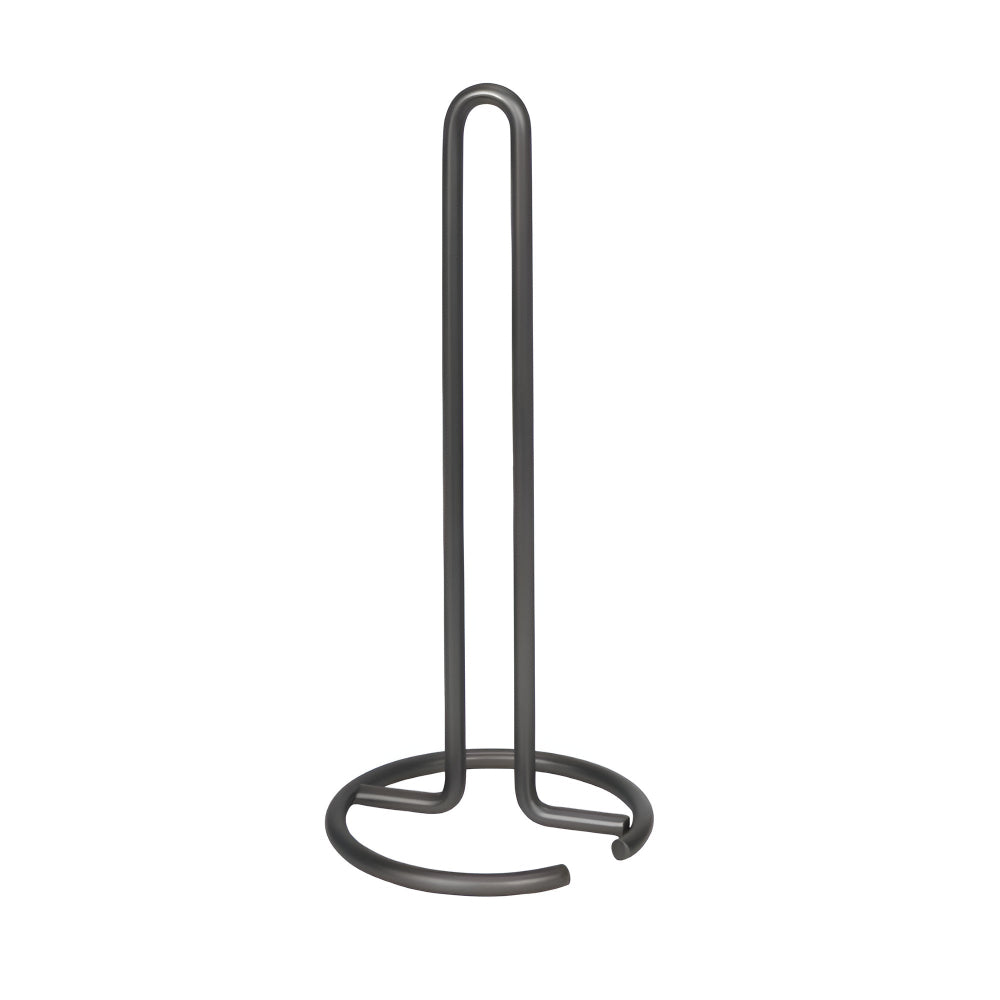 Standing Kitchen Roll Holder Made of Iron with U-Shaped Handle and Round Base for Napkins and Paper Towels