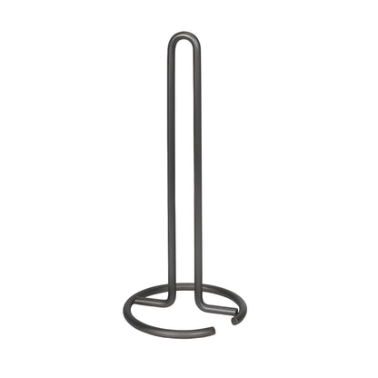Standing Kitchen Roll Holder Made of Iron with U-Shaped Handle and Round Base for Napkins and Paper Towels