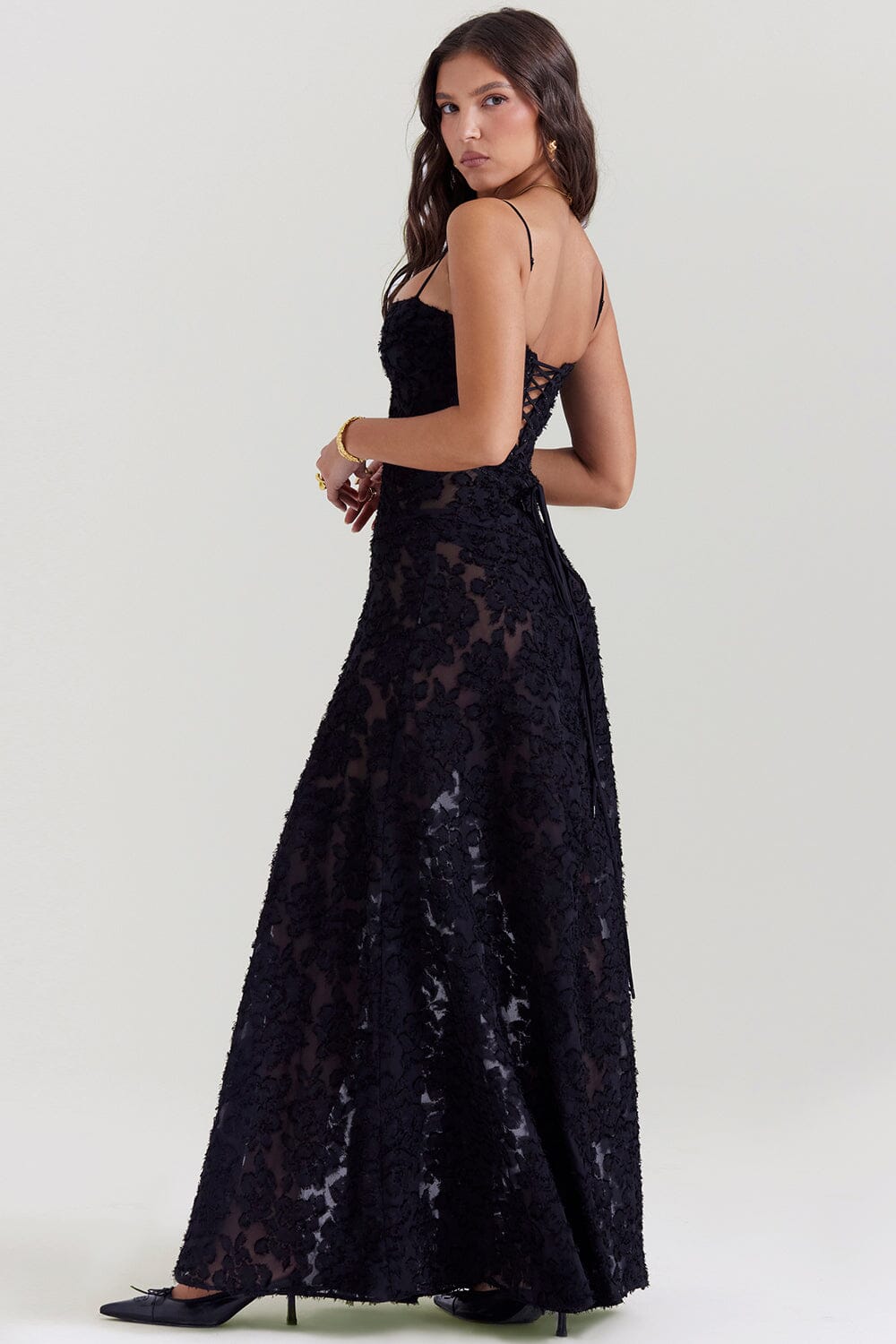 Kyndall women's maxi dress with open back
