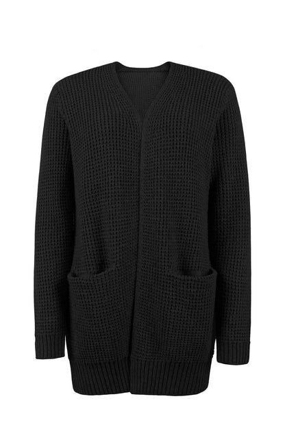 Women's cardigan with long sleeves and open front