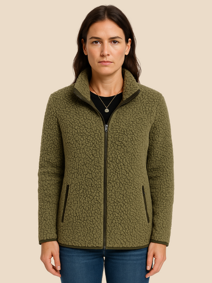 Women's fleece jacket with zipper