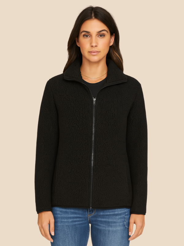 Women's fleece jacket with zipper