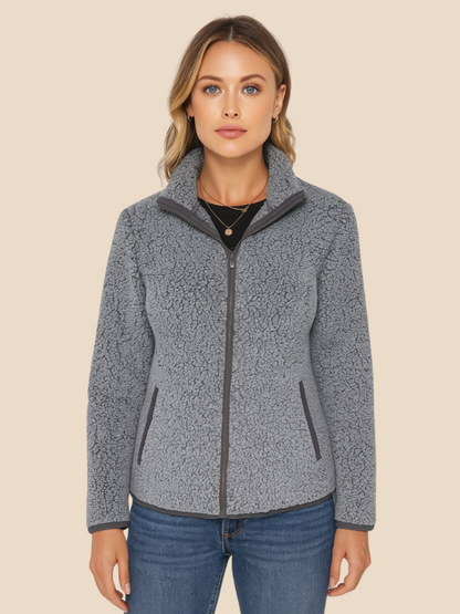 Women's fleece jacket with zipper