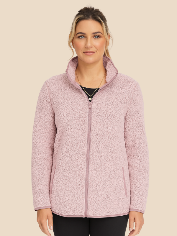 Women's fleece jacket with zipper