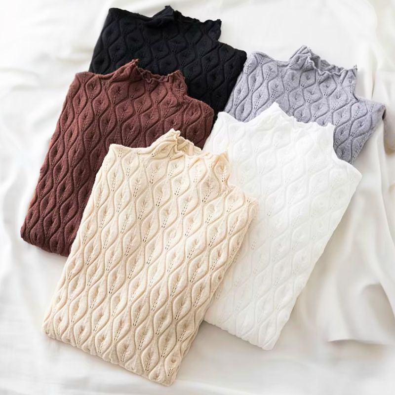 Cashmere blend turtleneck sweater for women
