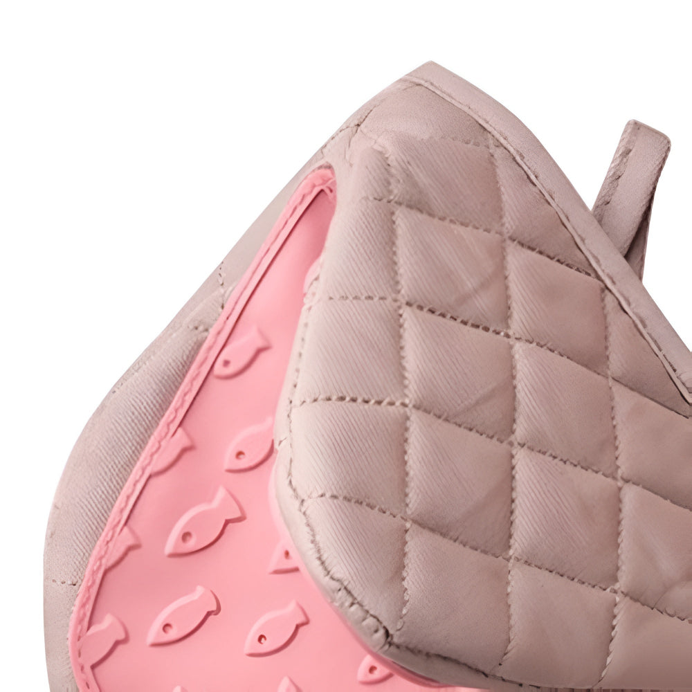 Heat-Resistant Silicone Kitchen Gloves with Quilting – Safe Cooking & Baking