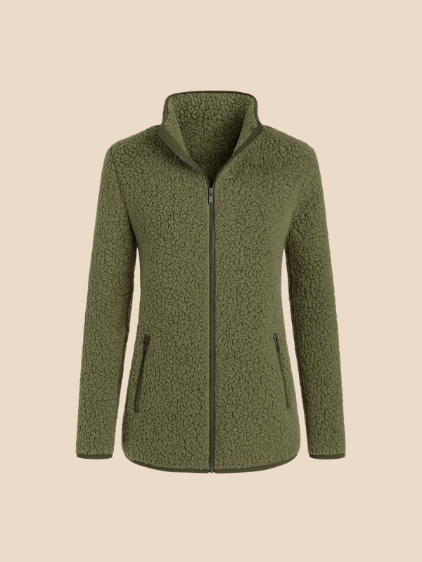 Women's fleece jacket with zipper