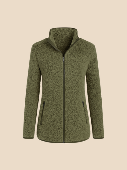 Women's fleece jacket with zipper