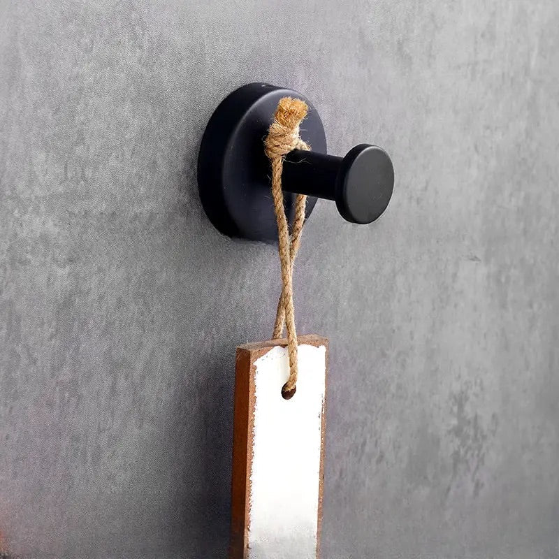 Stainless steel wall hook, self-adhesive, drill-free, reusable for bathroom and kitchen