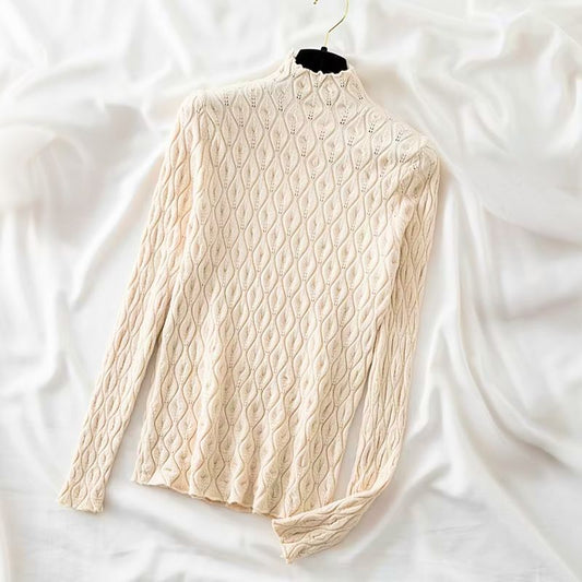 Cashmere blend turtleneck sweater for women