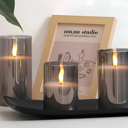 Luminara 3D LED Candle Set – Flameless, Stylish & Safe | Set of 3
