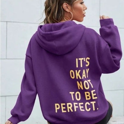 Women's hoodie with long sleeves and hood