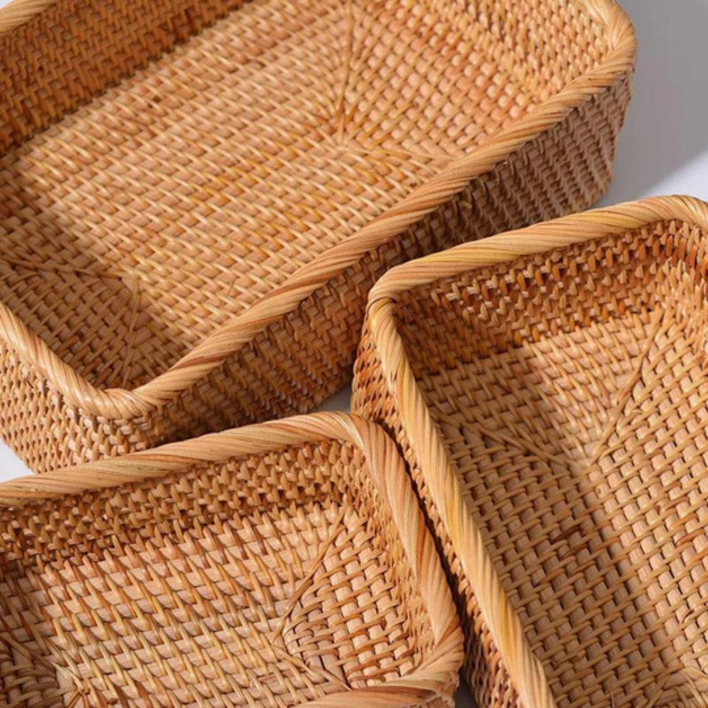 Rectangular Rattan Basket – Handcrafted Storage