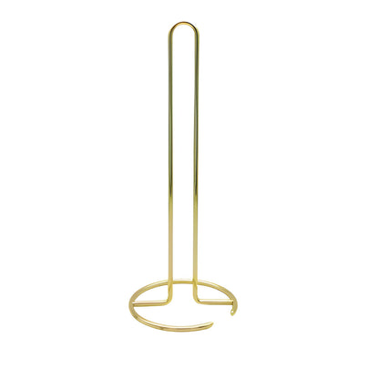 Standing Kitchen Roll Holder Made of Iron with U-Shaped Handle and Round Base for Napkins and Paper Towels