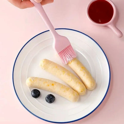 6-Piece Baking Helper Set Made of Heat-Resistant Silicone with Spatula, Macaron Spatula, and Silicone Brush