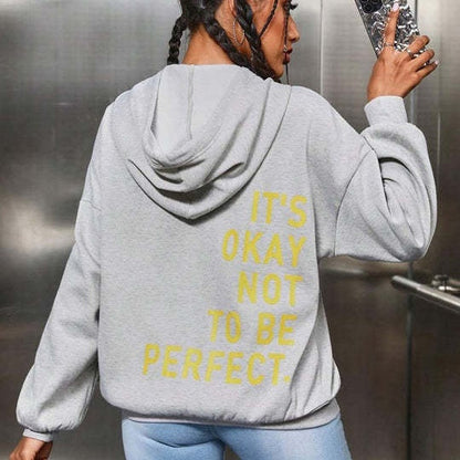 Women's hoodie with long sleeves and hood
