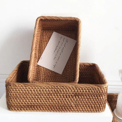 Rectangular Rattan Basket – Handcrafted Storage