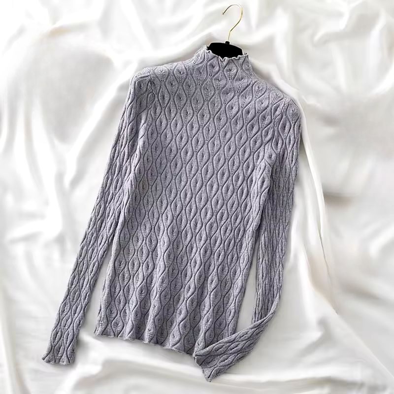 Cashmere blend turtleneck sweater for women