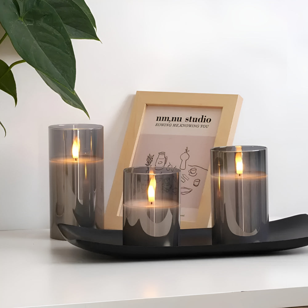 Luminara 3D LED Candle Set – Flameless, Stylish & Safe | Set of 3