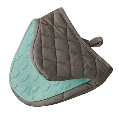 Heat-Resistant Silicone Kitchen Gloves with Quilting – Safe Cooking & Baking