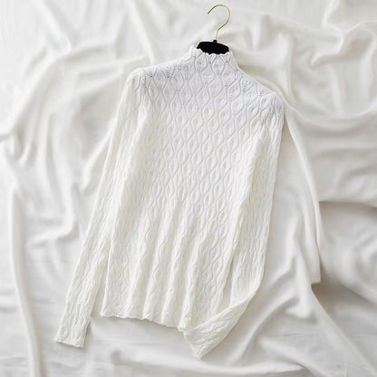 Cashmere blend turtleneck sweater for women