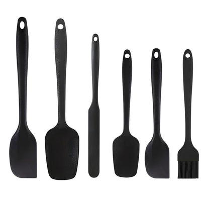 6-Piece Baking Helper Set Made of Heat-Resistant Silicone with Spatula, Macaron Spatula, and Silicone Brush