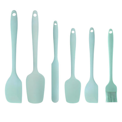 6-Piece Baking Helper Set Made of Heat-Resistant Silicone with Spatula, Macaron Spatula, and Silicone Brush