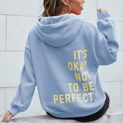 Women's hoodie with long sleeves and hood