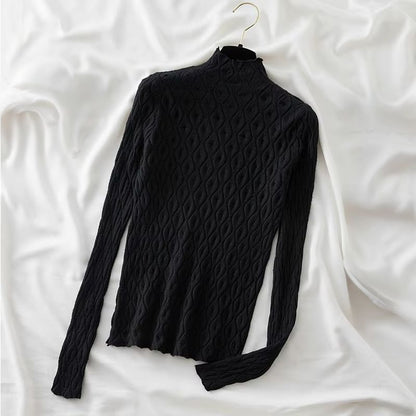 Cashmere blend turtleneck sweater for women