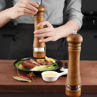 Rustico Oak Spice Mill – Salt & Pepper Set Made from Natural Wood