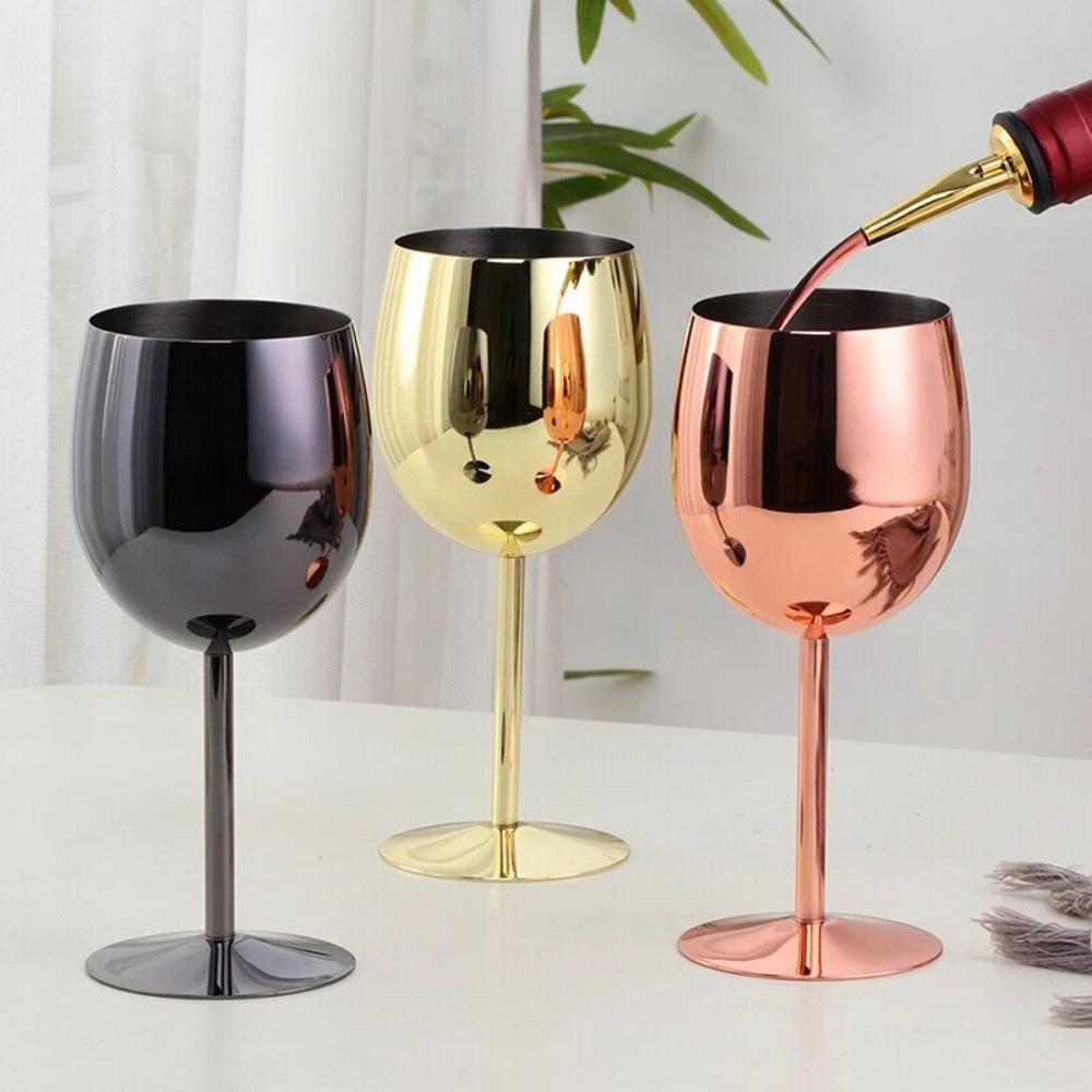 Argenta Stainless Steel Wine Glass – Shiny & Break-Resistant