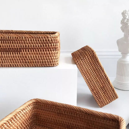 Rectangular Rattan Basket – Handcrafted Storage