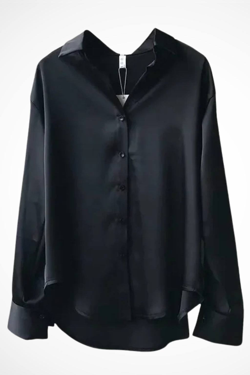 Women's Blouse with Button Placket and Long Sleeves