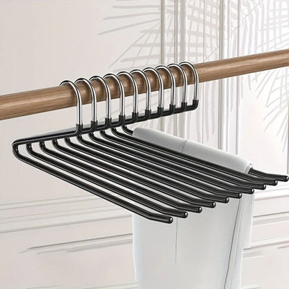 Slim Z-Hangers – Set of 10 in Stainless Steel for Space-Saving Organization