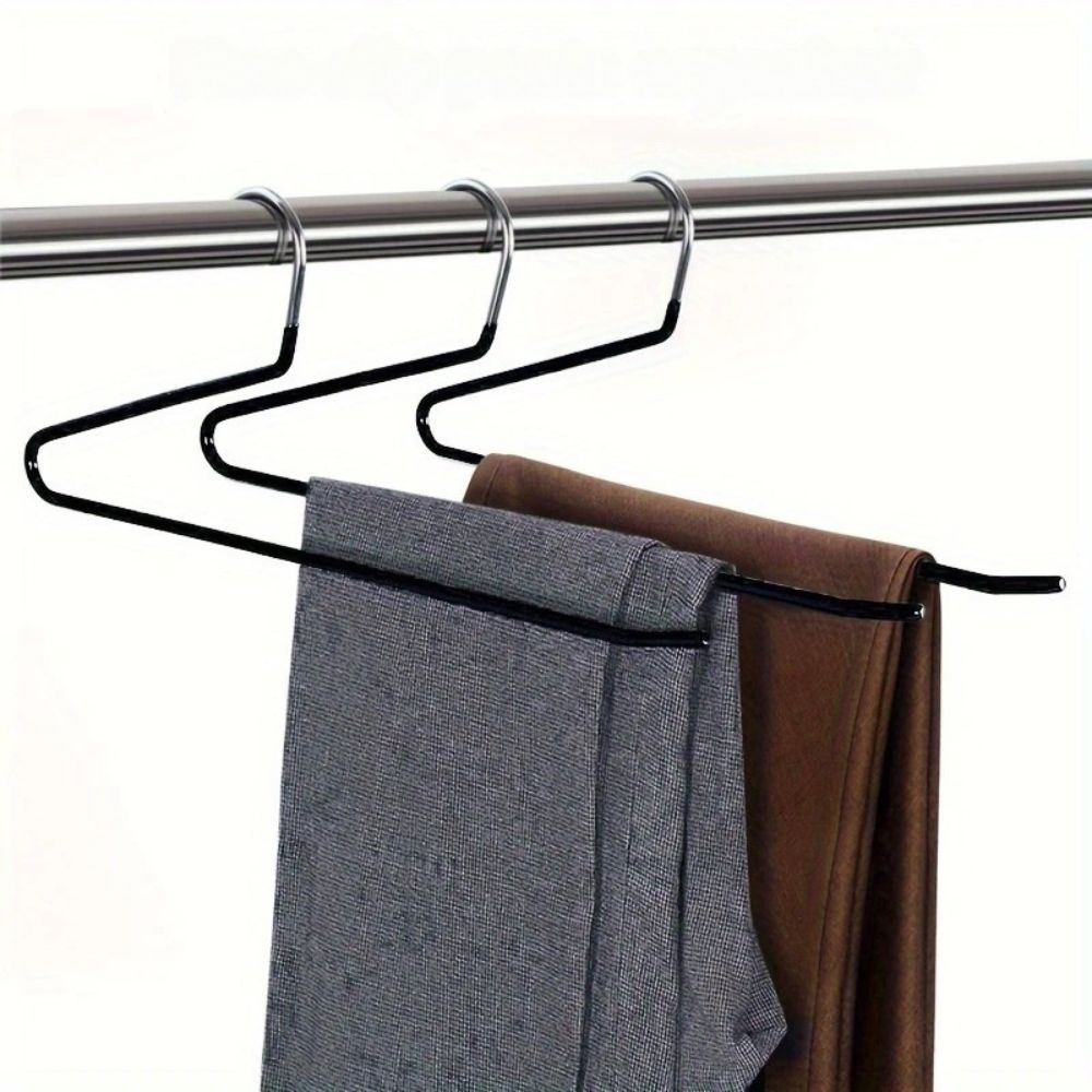 Slim Z-Hangers – Set of 10 in Stainless Steel for Space-Saving Organization