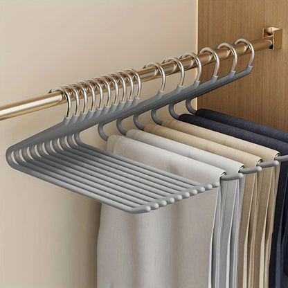 Slim Z-Hangers – Set of 10 in Stainless Steel for Space-Saving Organization