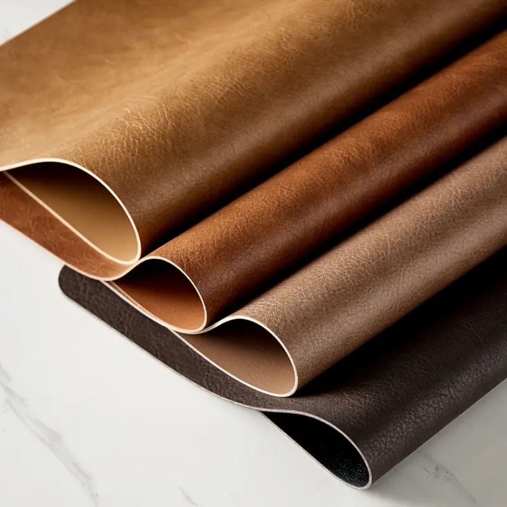 Reversible PU Faux Leather Placemat with Vintage Look Heat-Resistant and Water-Repellent Rectangular