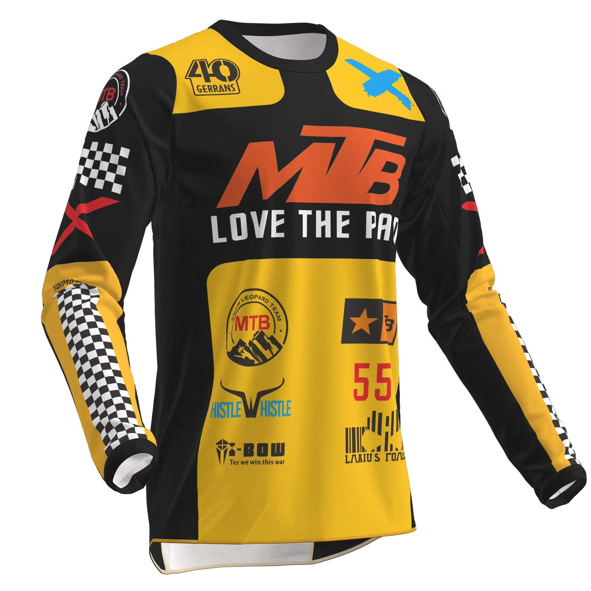 Men's Long Sleeve MTB Jersey Breathable UV Protection