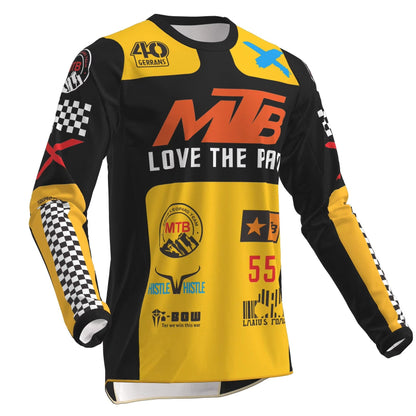 Men's Long Sleeve MTB Jersey Breathable UV Protection
