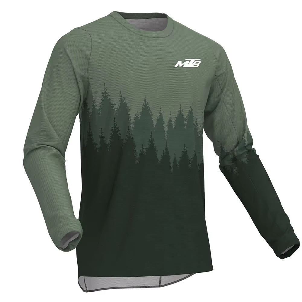 Men's Long Sleeve MTB Jersey Breathable UV Protection